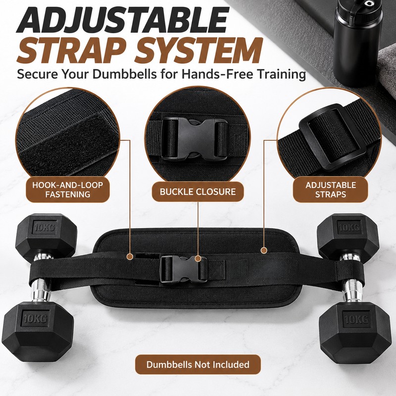 Weighted Hip Belt for Dumbbell Training – Adjustable Nylon Workout