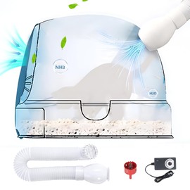 Cat Litter Box Physical Deodorization - No Need for Cat Litter Deodorizer Anymore, Pet Safer to Your Kitty, Window Litter Box