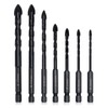 7 Pieces Masonry Drill Bits, Cross Bit Universal Drilling Tool