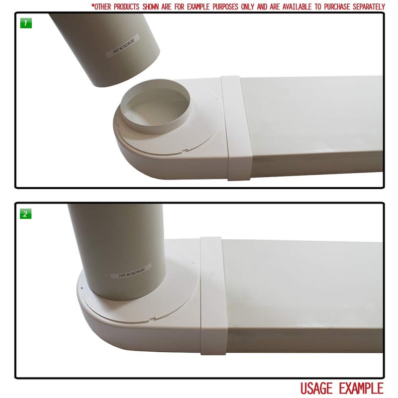Kair Rotating Elbow Bend Adaptor 204mm x 60mm to 125mm
