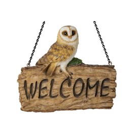 Oubia Welcome Male Owl Ornament 6.3 x 2.0 x 6.3 inches (16 x 5.2 x 16 cm) Doll Figure Figurine Figurine Animal Garden Decoration Bird H16682-A