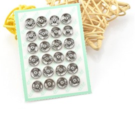 Mini Button Buckle, Invisible Metal Snaps, Snap Fasteners, Buttons for Sewing Clothes(Silver, 7mm)