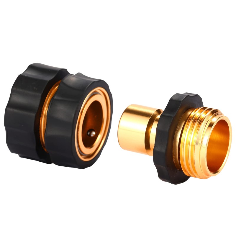 Sanpaint 3/4 Inch Garden Hose Quick Connector, Male and Female