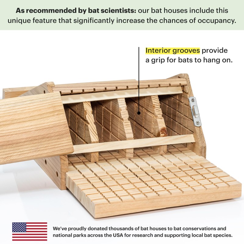 WHITEHORSE 4-Chamber Bat House - A Premium Cedar Bat Box