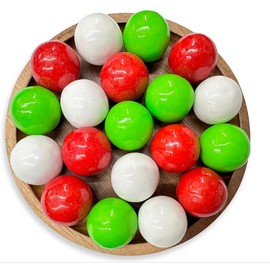 NY Spice Shop Christmas Gumballs - 150 Count Bulk Gummy Candy for Gumball Machines - Red, Green & White Colorful Stocking Stuffer Christmas Candies for Holiday Party Favors, Seasonal Snack & Fun Gifts -1 Inches
