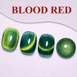 Cat Eye Gel Nail Polish, 0.5 Fl Oz Emerald Green Magnetic Gel Nail Polish With Magnet UV LED Holographic Glitter Gel Nail Polish Diamond Shimmer Sparkle Gel Polish Nail Art DIY Manicure