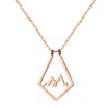 Oidea Ring Holder Necklace: Rosegold Dainty Stainless Steel Mountain Necklace