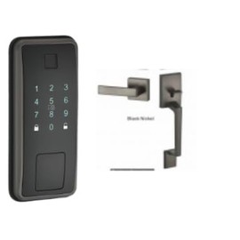 LEEELN WiFi Keyless Door Lock with Handle Set, Fingerprint Smart Locks for Front Door with Alexa, App Remote Control, Smart Lock Deadbolt with Back-Up Key, No Monthly Fee, IP65 Waterproof-Matte Black