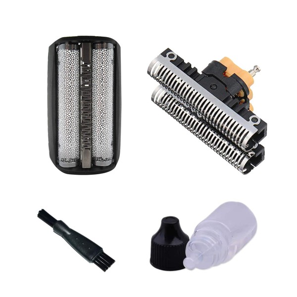 30B Foil and Cutter Replacement Fit w/Rozor Shaver Oil+ Clean Brush for Braun 7570 7680 Series 7000 4000 5000