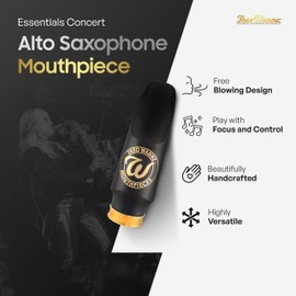 Theo Wanne Essentials Concert Alto Saxophone Mouthpiece for Classical & Wind Ensemble Players - Exceptional Clarity, Classic Sound Sax Mouthpiece for Professional Saxophonists - Size (3 (0.061"))