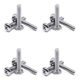 Tayffency 30Pcs M4-0.7x22mm Pan Head Machine Screws 304 Stainless Steel Metric Phillips Drive Cross Round Head Machine Screws Fasteners Bolts, Fully Threaded
