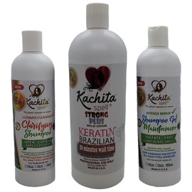 NEW Kachita Spell Chocolate Keratin Blowout Kit - 32 fl oz, Most Effective Hair Treatment SET