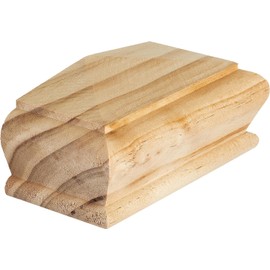 Cambridge Clear Pine Pyramid Newel CAPS 82mm, Half Stair Newel Post Cap 110x54x50mm, Recessed to Suit a 82mm x 82mm Newel