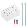 Lomgwumy Disposable Toothbrushes with Toothpaste, Light Grey (20-Pack)