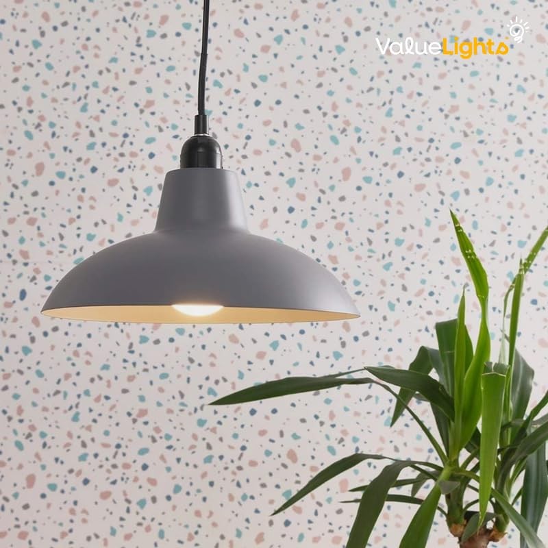MiniSun | Retro Style Gloss White Metal Ceiling Light Shade