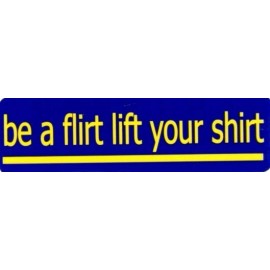 USA Biker Goods Be A Flirt Lift Your Shirt Motorcycle Helmet Sticker Y