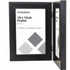 Clay Roberts Double Photo Picture Frame 4x6", Black, Holds 2