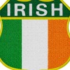 EmbTao Ireland Shield Flag Patch Embroidered Irish National Badge Biker