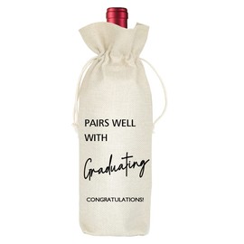 Graduation Gift, Graduation Wine Gift Bags, Funny Graduation Gift, Gift for Her, Gift for Him, Party Supplies, Party Favors, Decoration - PAIRS WELL WITH GRADUATING CONGRATULATIONS