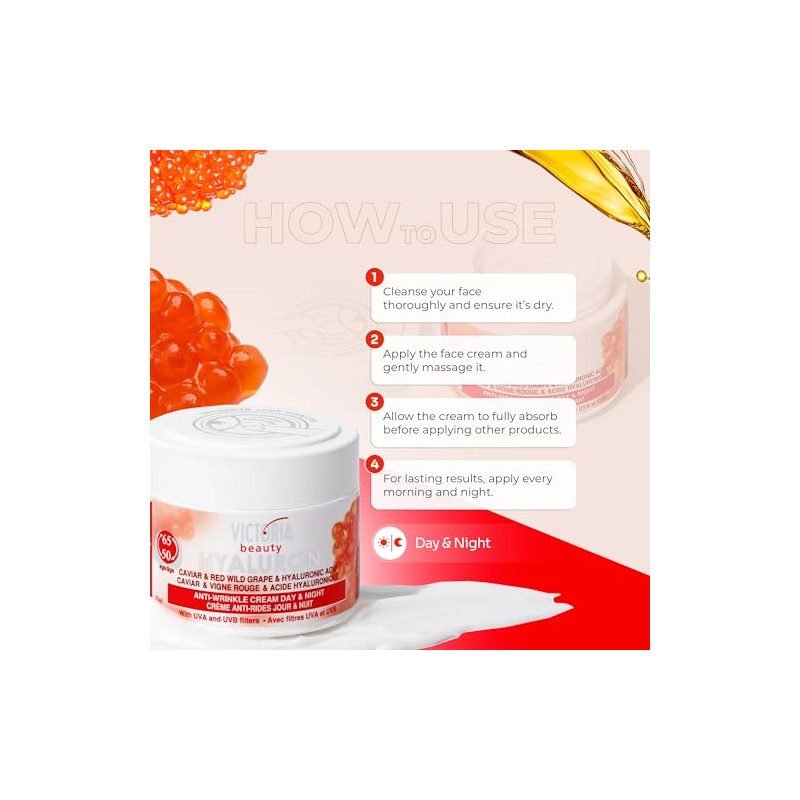 Hyaluron, Caviar & Red-Grape Anti-Wrinkle Lifting Day & Night Cream