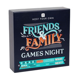 Talking Tables Friends & Family Games Night Board Game | 6 Classic Party Games Including Charades Drawing, Trivia Questions for Kids, Adults, Gift,Blue