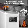 Countertop Ice Maker with LED Display & Timer, 26lbs/24H, Self-Cleaning