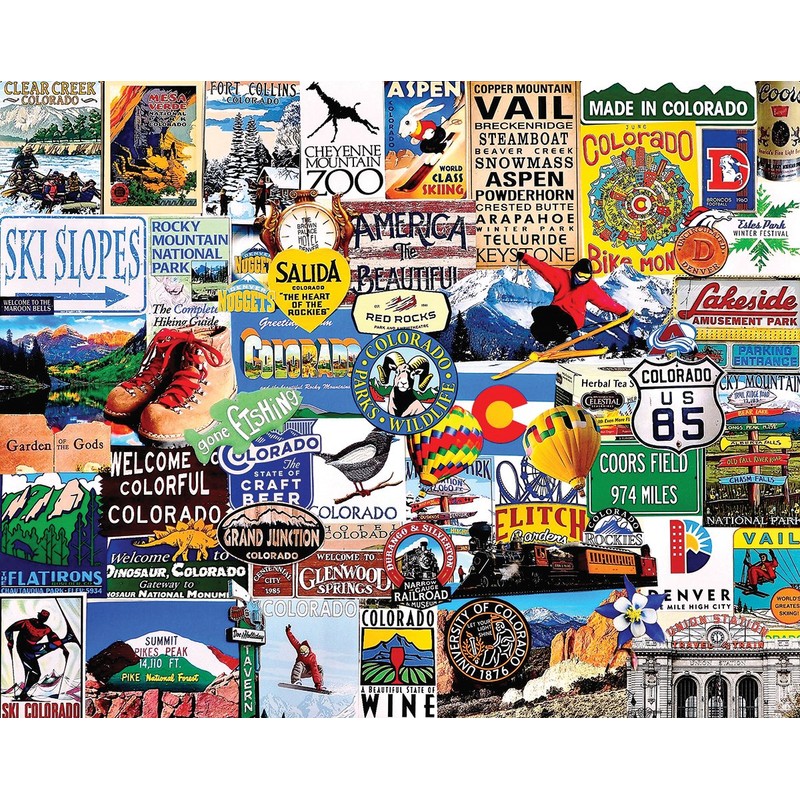 White Mountain Puzzles I Love Colorado - 1000 Piece Jigsaw