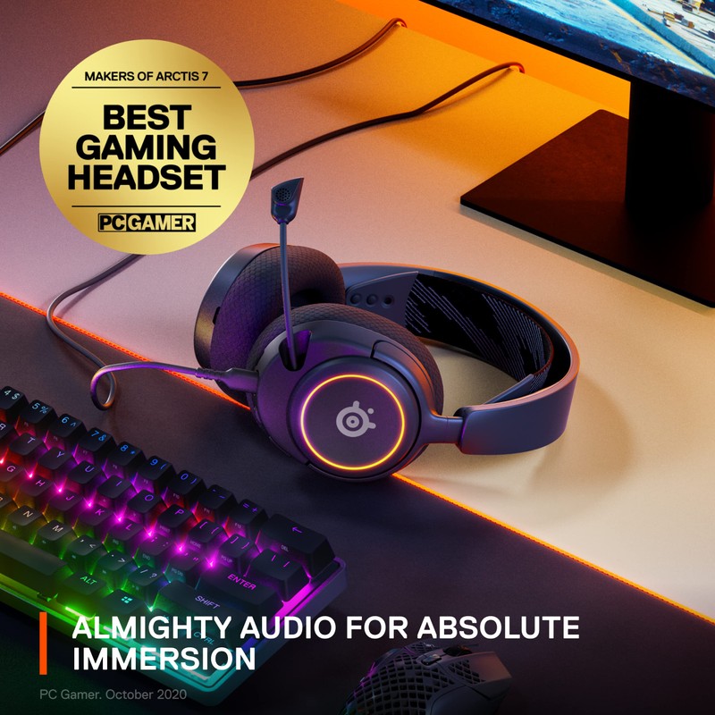 SteelSeries Arctis Nova 3 - Auriculares multiplataforma para juegos -
