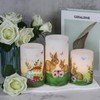 DRomance Easter Bunny Flameless Flickering Candles with 6 Hour Timer,