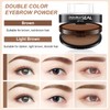 Eyebrow Colour Powder, Two-Tone Waterproof Eyebrow Stamp Eyebrow Powder, One