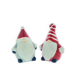 Red & White Holiday Gnome Salt & Pepper Shaker Set