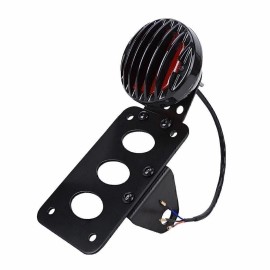Gearzaar Side Mount License Plate Bracket Motorcycle LED-Light Holder For Harley Bobber