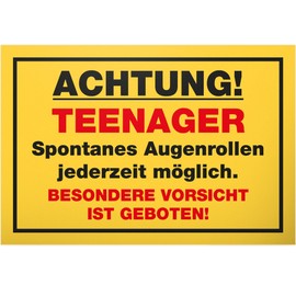 DankeDir! Teenager - Plastic Sign 30 x 20 cm - Gift Idea Teenie Saying Room Door Sign Boys & Girls Teenagers Room - Decoration Gift Idea Teenagers Door Decoration Birthday