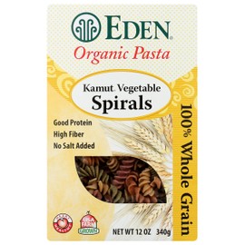 Eden Organic Kamut Vegetable Spirals, 12 oz, 100% Whole Grain, Non-GMO,