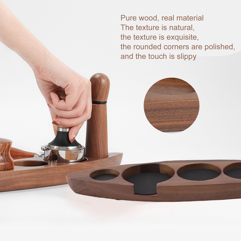 Wooden Coffee Tamper Holder Coffee Tamper Mat Stand Coffee Maker