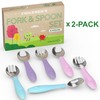 CHILLOUT LIFE Toddler Utensils, Kids Silverware with Silicone Handle, Stainless
