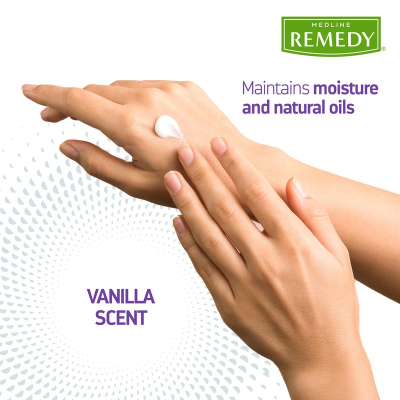 Medline Remedy Clinical Skin Cream, Vanilla Scent (4 fl oz),