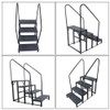 munirater Upgraded 4 Tier Heavy Duty Steel Mobile Home Steps