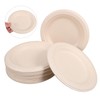 TOPPERFUN 50Pcs Disposable Paper Plates, 6in Biodegradable Paper Pulp Dessert