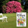 Welcome Spring Garden Flag,12×18 Inch Outdoor Banner for Canadian Yard