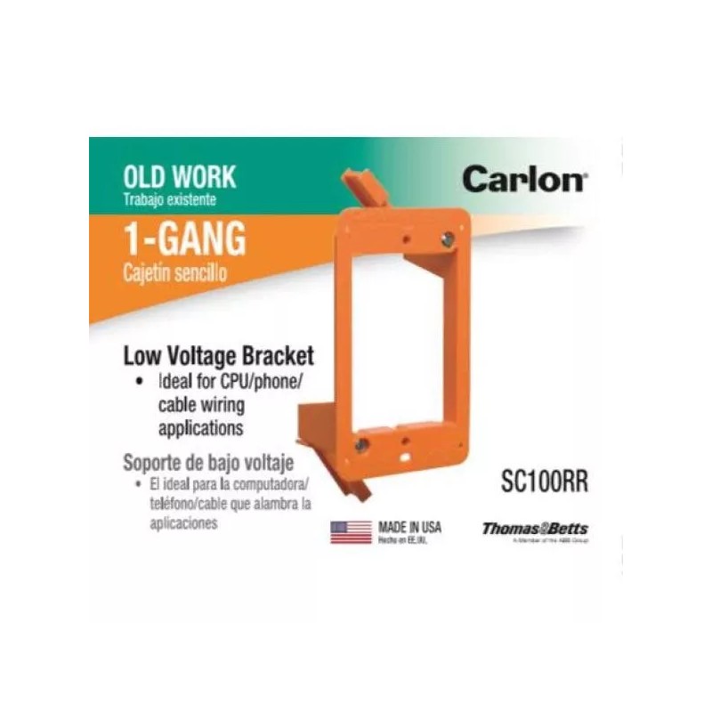 Carlon 1-Gang Non-Metallic Low-Voltage Old Work Bracket