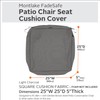 Classic Accessories Montlake Patio Seat Cushion Slip Cover, Light Charcoal,