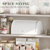 STDDRE Corner Bread Box for Kitchen Countertop Roll Top Bread