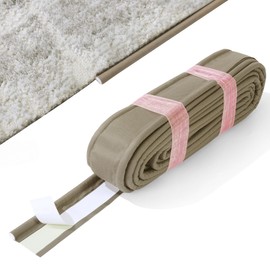 HOMBYS 54 ft Roll Professional Carpet Edge Binding Tape - Heavy Duty Rug Binding Kit for DIY Finishing, Light Brown