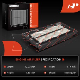 A-Premium 2-PC Engine Air Filter Compatible with Geo Prizm & Lexus ES250 & Toyota Camry, Celica, Corolla, MR2, RAV4, 1989-2000, Rigid Panel, Replace# CA6395, 17801-02020