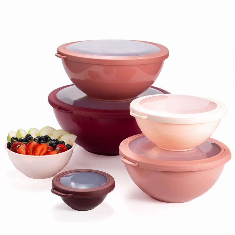 COOK WITH COLOR Mixing Bowls with TPR Lids - 12