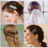 4 Pcs Rhinestone Hair Clips, Elegant Crystal Barrettes, Bridal Flower