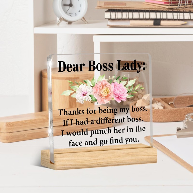 Funny Boss Lady Appreciation Gifts, Thank You Gifts for Boss