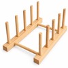 Wooden Plate Rack for Kitchen Organization – Multi-Slot Dish Drying
