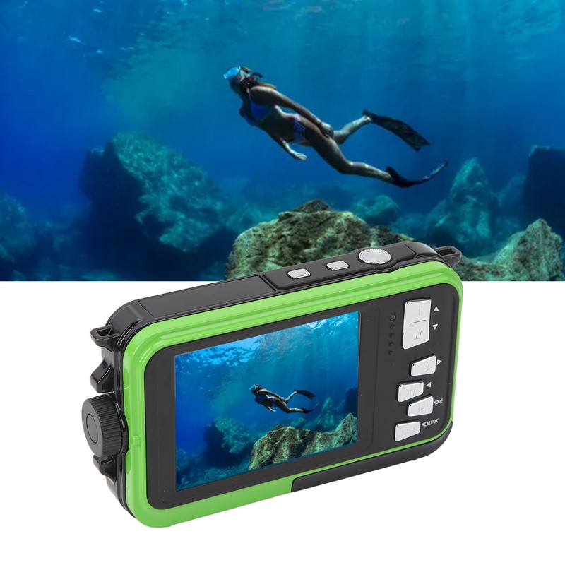 Waterproof Digital Camera 48MP 2.7K HD 16X Digital Zoom Dual